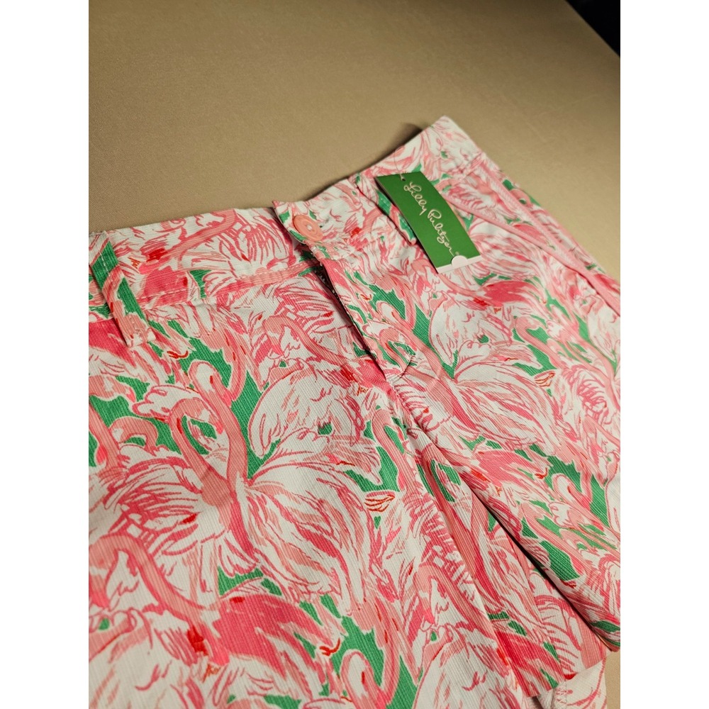 Lilly Pulitzer Flamingo Shorts NWT Pink Green Preppy Coastal Summer